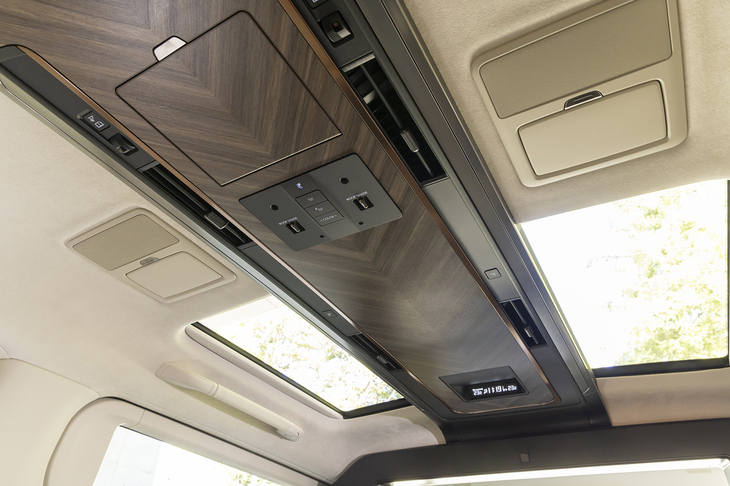 もともとスライドドアのスイッチがあった場所には新たにダウンライトが設けられた。