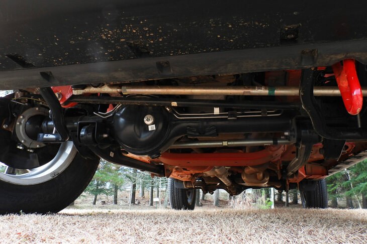 ドライブトレインを前から見たところ。