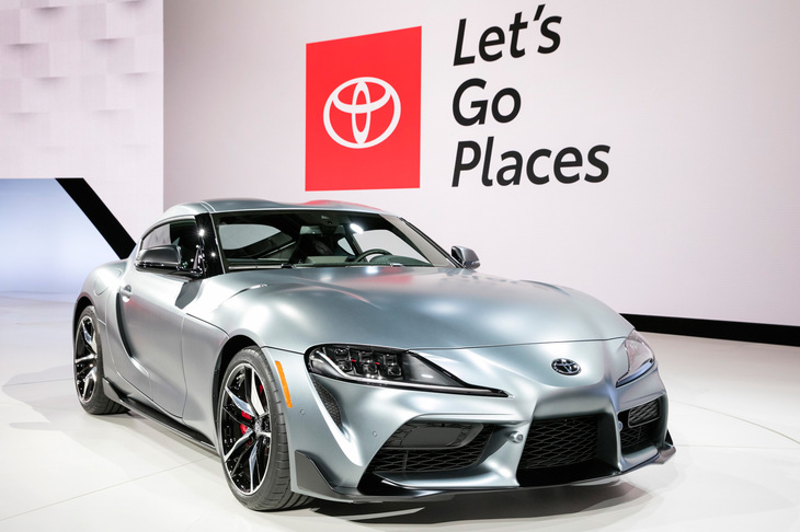 2019年の北米国際自動車ショーにて世界初公開された「トヨタ・スープラ」。