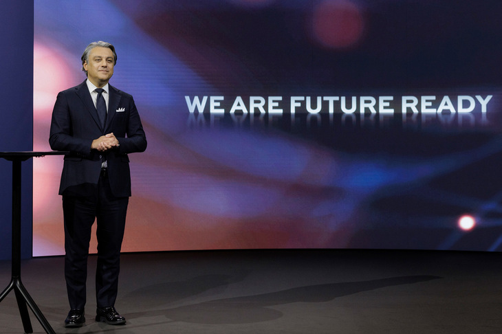 ルノーのルカ・デメオCEO。パワートレインと並んで重要な、車両の“神経”ともいえるE／Eアーキテクチャーの開発は、ルノーが主導することとなる。