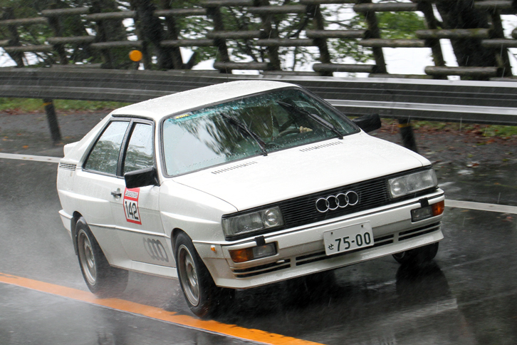 1985年「アウディ・クワトロ」。通称ビッククワトロこと、今日のオンロード4WDのルーツというべきモデル。