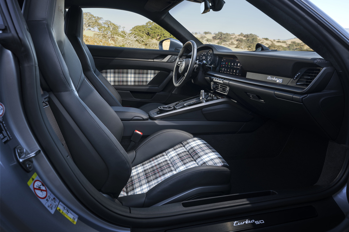 ポルシェ 日本未発売 911ターボ エプロン チェック柄 14y