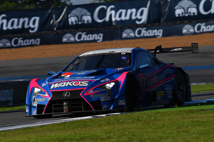 No.6 WAKO'S 4CR LC500（大嶋和也／A.カルダレッリ）。予選4位からのスタートで、2位表彰台を獲得した。