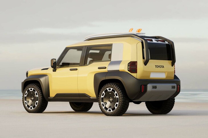 その外観からは、工事作業車も顔負けの“ギア感”がただよう「コンパクトクルーザーEV」。ただ、その骨格がラダーフレームなのかモノコックなのかは、現時点では推測しかねる。