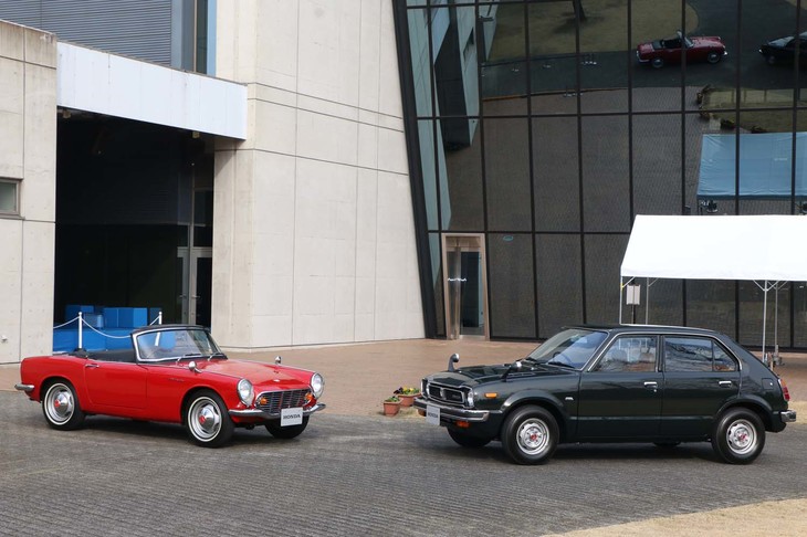 ホンダコレクションホール開館20周年の新展示「Honda 夢と挑戦の軌跡」の公開を記念し、展示内容と結びつきが強いホンダ車のデモンストレーション走行が実施された。