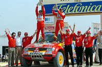 「ダカール2005」、三菱5連覇達成、ペテランセルは2連勝