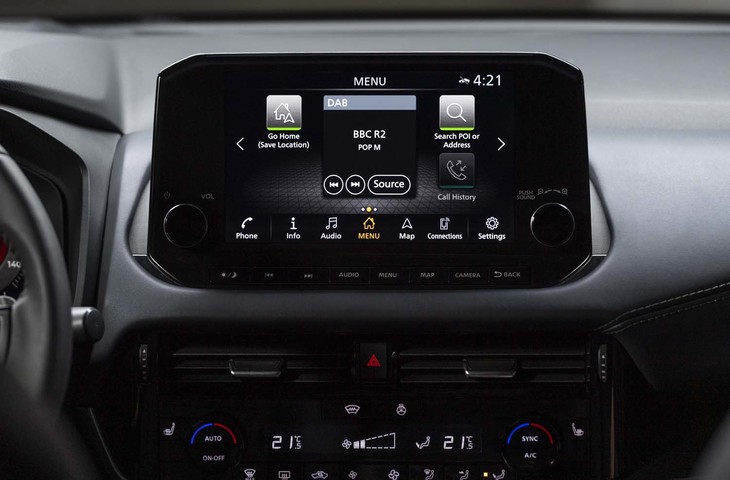 日産キャシュカイ（センターモニター）