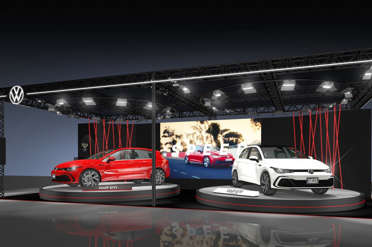 東京オートサロン2025のフォルクスワーゲンブースのイメージ。
