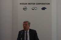 中期経営計画「日産M.O.V.E to 2022」の概要について説明した、日産のフィリップ・クランCPLO。