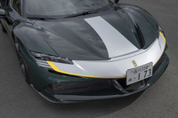 ほった「ナンバープレートといえば、フェラーリも結構苦労している印象がありますね」　
	清水「イタリア車のデザイナーにとって、他国のナンバープレートは頭痛の種だろうねぇ」　
	ほった「いや。ちゃんとこういうナンバープレートが付くことを前提にデザインすりゃいいだけの話じゃないですか？」　
	（写真：郡大二郎）