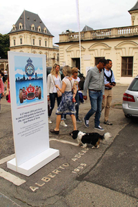 ヴァレンティーノ公園は、かつてグランプリレースが行われた場所でもある。これは、最終開催年である1955年の優勝者アルベルト・アスカーリのスターティンググリッド。