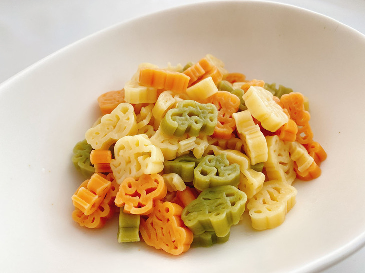 ゆで上がっても、フォルムの崩れは限定的である。