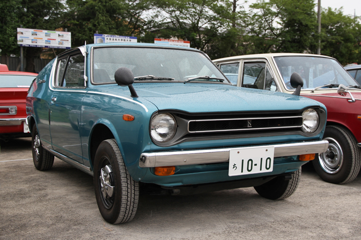 1973年「日産チェリー クーペ」。70年に誕生した、日産初のFF車だったチェリー。「X-1」や「X-1 R」といったスポーティーグレード以外のクーペの残存車両は珍しい。