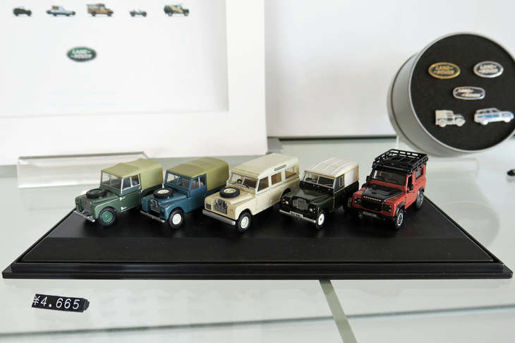 「ランドローバー・ディフェンダー」のミニカー。