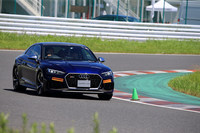 コーナーにある緑のパイロンはクルマを寄せるところ。アクセルをゆっくりオフしながら、次のパイロンを見て加速する。