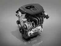 「スカイアクティブZ」搭載モデルは2027年中に導入予定。理想の燃焼を目指して開発中とされており、独自の新ハイブリッドシステムと組み合わせられるという。