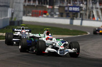 この週末、体調不良に苦しんだホンダのルーベンス・バリケロ（写真）は、モナコに次いで2戦連続ポイント獲得の7位完走。ジェンソン・バトンは終始セットアップに苦しみ11位でゴール。（写真＝Honda）
