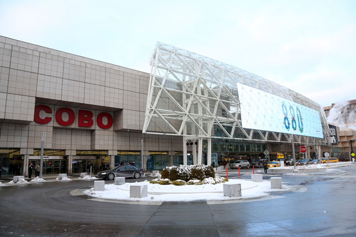 デトロイトショー会場の様子。