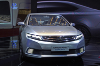 吉利（ジーリー）が初公開した小型セダンの「帝豪コンセプト」。