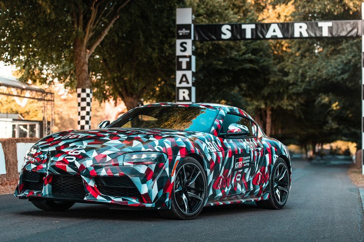 英国で開催された「グッドウッド・フェスティバル・オブ・スピード2018」でお披露目された新型「トヨタ・スープラ」の試作車。1.9kmのヒルクライムを走行した。