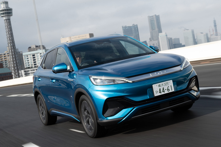 BYDの電気自動車「ATTO 3」（写真：向後一宏）。