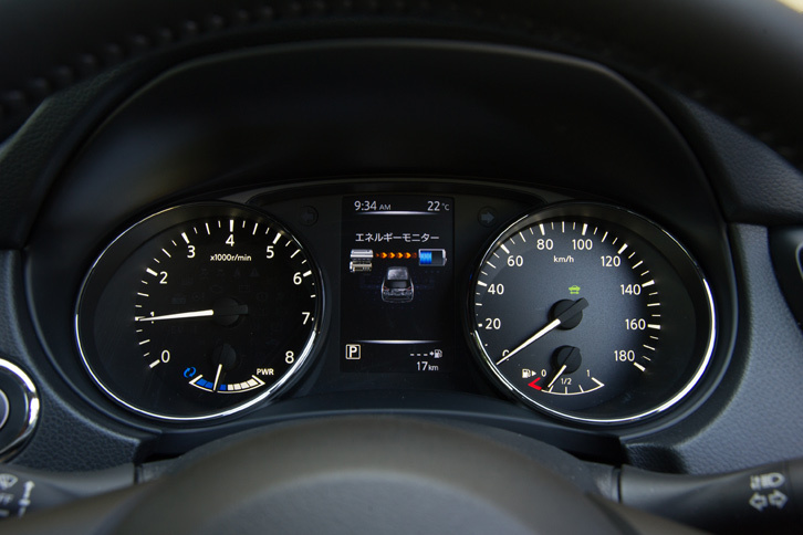 日産エクストレイル20Xハイブリッド（メーター）