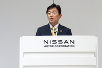 日産のパワートレイン開発を統括する、平井俊弘専務執行役員。日本国内における日産の電動車販売比率は、すでに50％を超えているという。