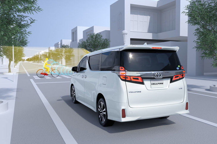 2018年1月に発売された「アルファード／ヴェルファイア」の最新モデル全車には、第2世代の「Toyota Safety Sense」が標準装備となった。