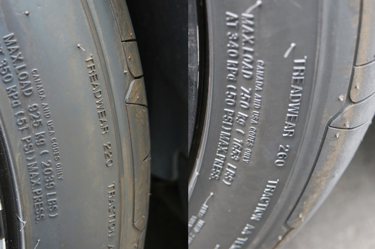 UTQGにおける「ニットー・インヴォ」のトレッドウエアは速度記号によって異なり、“W”（～270km/h）のものは“260”、“Y”（～300km/h）のものは“220”となっている。