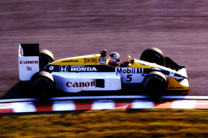 ホンダは1983年にエンジンサプライヤーとしてF1に復帰。1987年にはウィリアムズとロータスにエンジンを供給した。写真は同年の日本GPを走る、ナイジェル・マンセルの「ウィリアムズFW11B」。