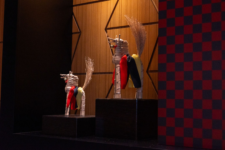 「LBX」の生産工場がある岩手にちなんだオブジェも展示される。