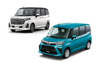 姉妹モデルの関係にある「ダイハツ・トール」（右）と「トヨタ・ルーミー」（左）。企画・開発・生産のすべてをダイハツが担っている。