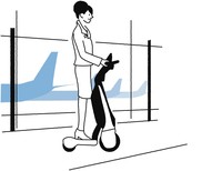 「C＋walk T」の使用イメージ。現時点では公道を走行できないが、歩行が困難な方の日常的なサポートや、広大な施設での移動用に使われることが期待されている。