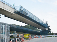 建設工事が進む、新名神・神戸JCT付近の様子。（2017年6月 清水草一撮影）