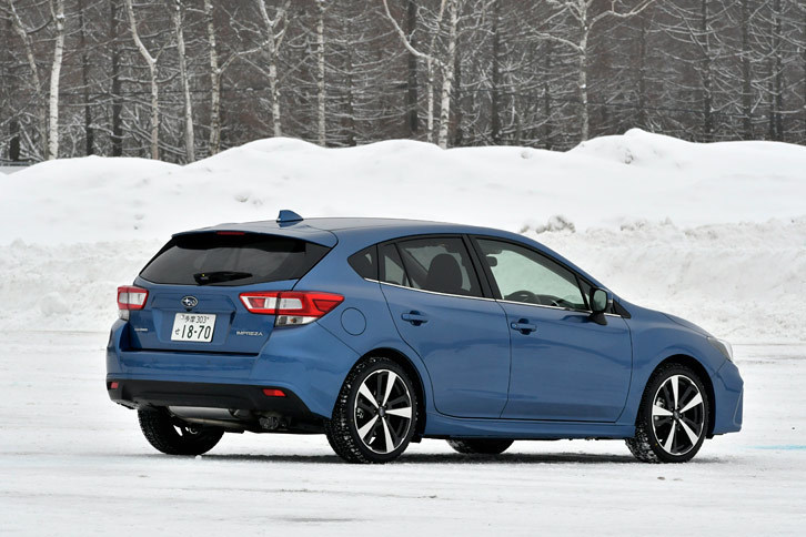 SGPを初めて採用した5代目「インプレッサ」は2016年10月にデビュー。写真のハッチバック「インプレッサスポーツ」とセダン「インプレッサG4」がラインナップされる。