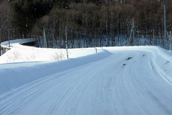 路面は基本的に圧雪路か、乾いた氷結路だったが、こうしたシーンでは柔らかさよりしっかり感を覚えさせるタイヤだった。