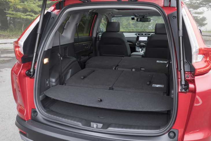 2列目と3列目のシートバックをすべて倒したところ。ミニバンに見られるような“カラクリ”こそないが、広大なカーゴスペースとして使える。