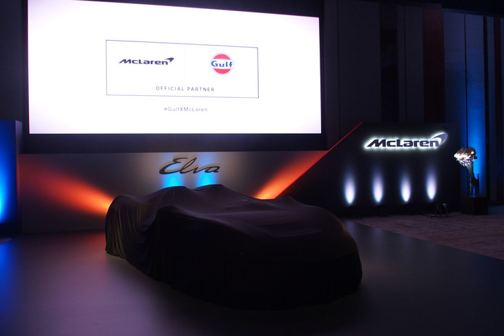 2020年12月3日、東京・六本木において開催された「マクラーレン・エルヴァ」発表イベントの様子。