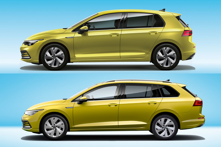 「ゴルフヴァリアント」の全長は「ゴルフ」より345mm長い。そのほとんどはリアオーバーハングの延長によるものだが、新型ではホイールベースも50mm拡大している。