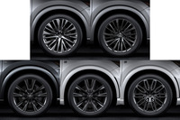 日本仕様のホイールの意匠は、色違いも含め全5種類。タイヤサイズはいずれも共通で、235/50R21となっている。