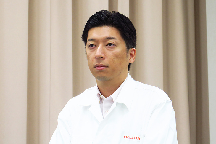 新型「N-BOX」のデザインや装備設定について、顧客の要望や価格といった観点から説明してくれた廣瀬紀仁さん。