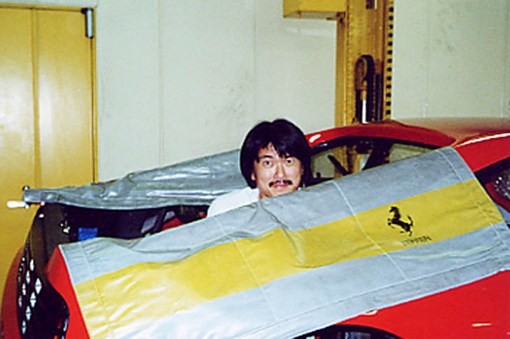 筆者にとって初めてのフェラーリとなった「348tb」と。