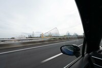 左手に見えるのはナガシマスパーランドでございます♪