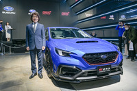 「S210」の開発コンセプトは「ニュルブルクリンク24時間レースマシン直系の2ペダルスポーツセダン」。スバルテクニカインターナショナル開発副本部長の高津益夫氏（写真）は、「STIが挑戦し続けているニュルブルクリンク24時間耐久レースで得られた知見やノウハウが惜しみなくフィードバックされている特別なクルマ」と説明している。