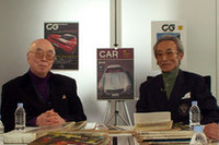 DVD収録のワンシーン。CG創刊に携わった小林彰太郎（右）、高島鎮雄（左）ほか10名の元スタッフが編集部に集った。