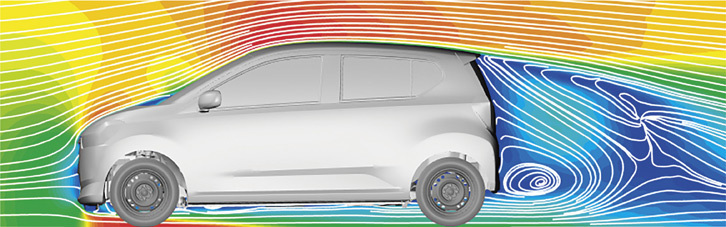 空力性能の改善により、従来モデルよりCd値を3％低減している。