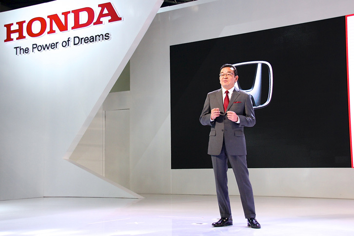 本田技研工業の八郷隆弘社長。
