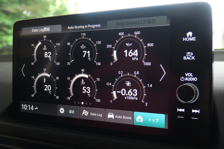 ホンダ・シビック タイプR（データロガー「Honda LogR」）
