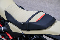シート高はオフロードモデルだけに、標準仕様で860mm、「エンデューロ・パッケージ・プロ」装着車で875mmと高めだ。
