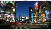 夕方の新宿・歌舞伎町。ネオンの街もくっきり映る。事故等の映像を記録するだけではなくドライブ動画の記録にも使えそう。